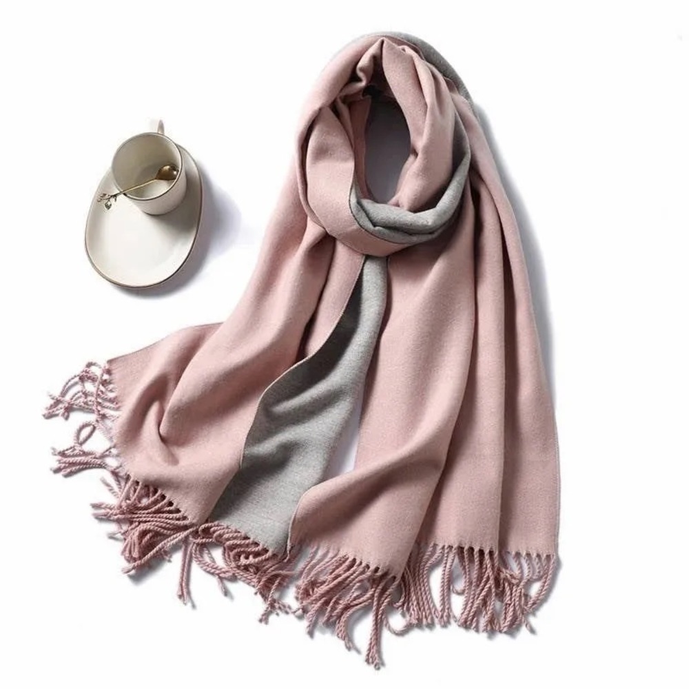 2 Toned Winter Shawl